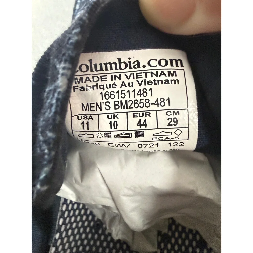 Columbia PFG Bahama Vent Loco II Boat Shoes Mens 11 Navy Blue Marlin Print